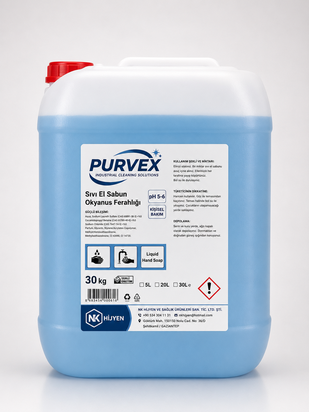 Sıvı El Sabunu Okyanus-30L